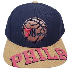 MITCHELL & NESS Original Fit Philadelphia 76ers Snapback Hat Baseball Cap~ OSFM